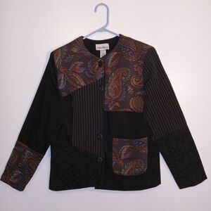 Black Paisley Women's Blazer